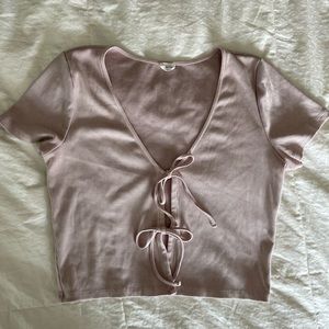 Wilfred tie front tee size L